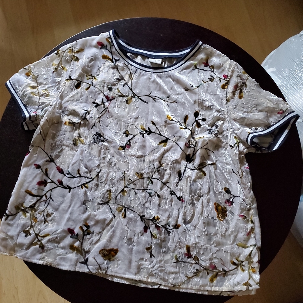 Super Soft Velvet Floral Top!